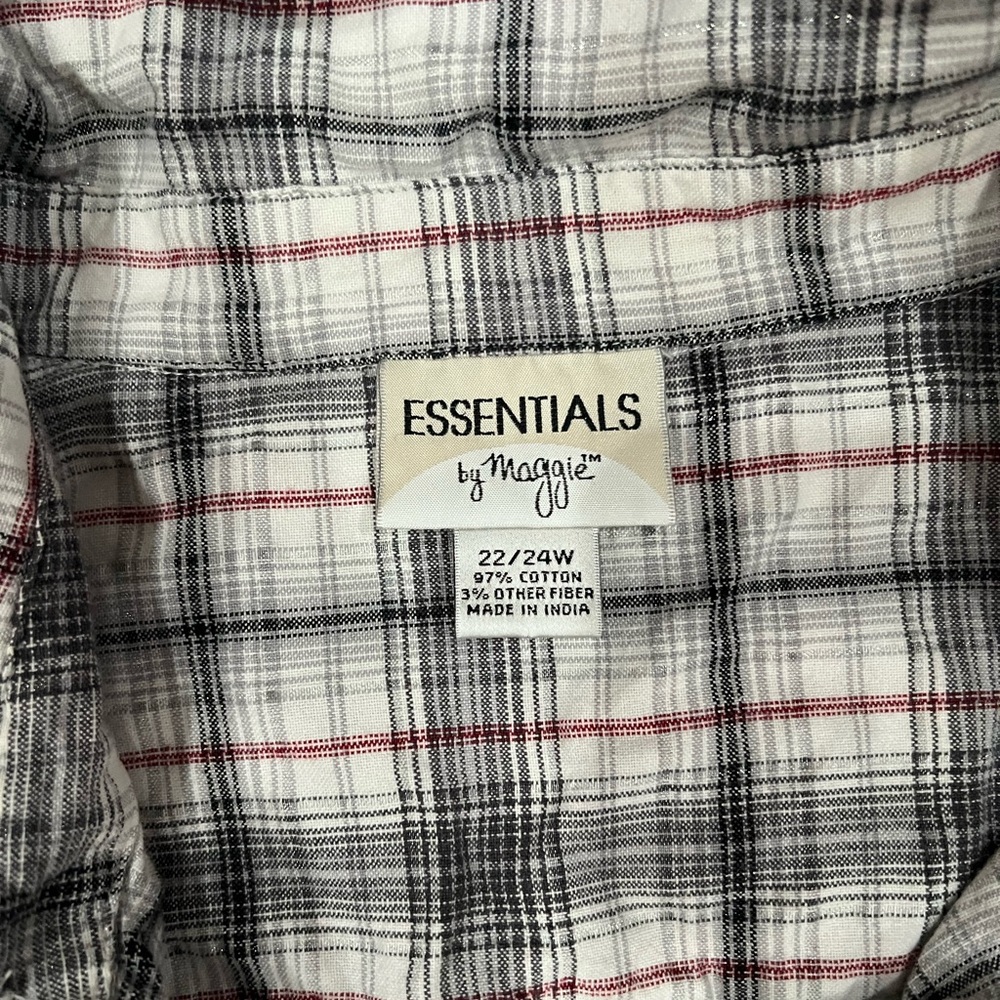 Men's Plaid Shirt - Black and Red